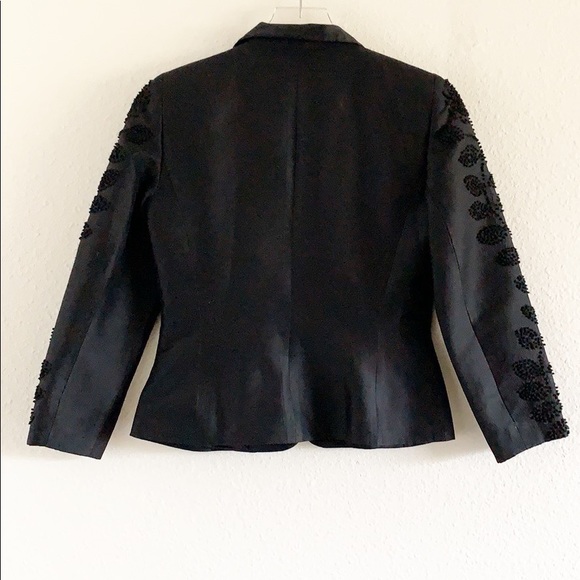 Linda Allard Ellen Tracy Black Zip Career Jacket - Picture 2 of 8